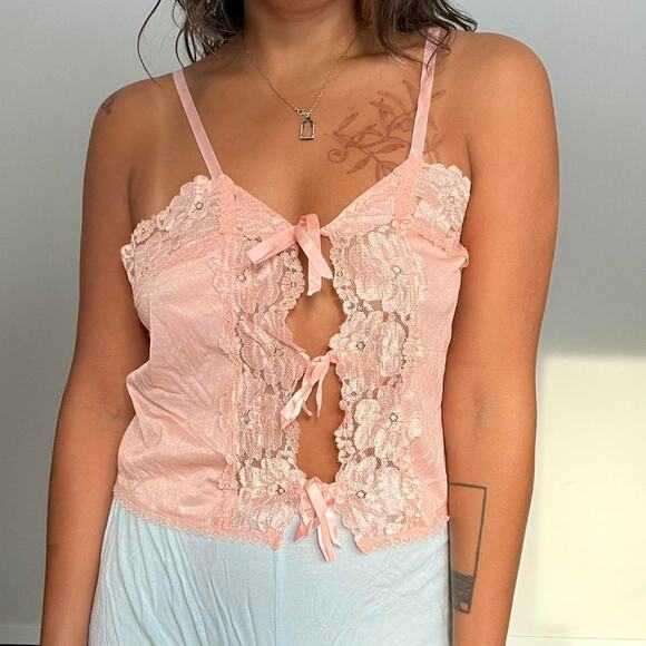 Coquette front tie top cotton - Picture 3 of 3